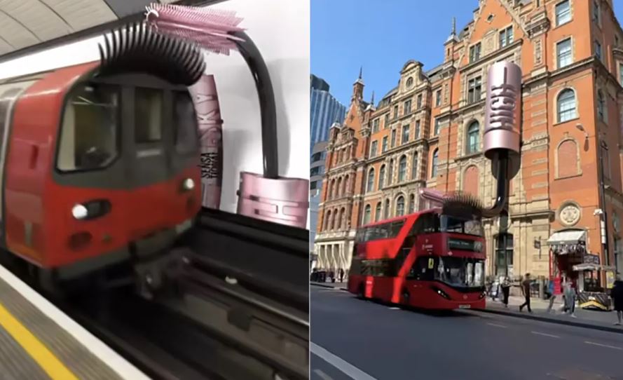 Opvallende brand experience: Maybelline stunt met metro en bus